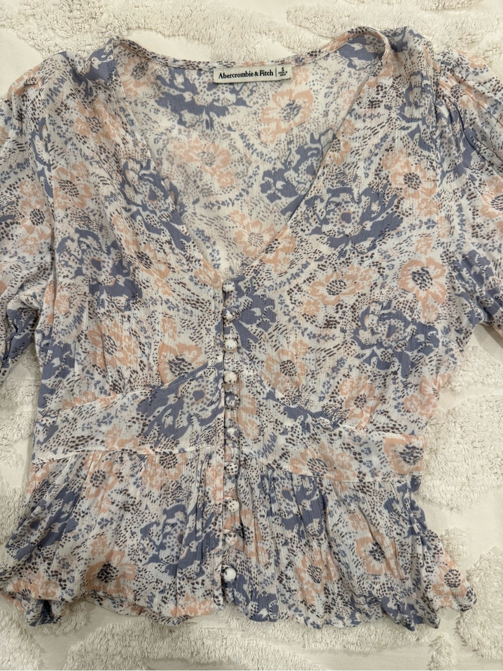 Abercrombie & Fitch Floral Button-Front Top